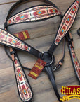 Western Horse Headstall Breast Collar Set Tack American Leather  Hilason