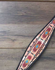 Hilason Horse Leather Bridle Headstall Breast Collar Black Aztec Painted