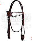 Hilason Western Horse Headstall American Leather Brown