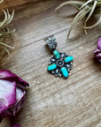 Flower Pendant with Sunderland Gold – Sterling Silver – Native Made by Charles Johnson