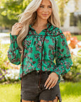 Elouise Shirred Puff Sleeve Blouse
