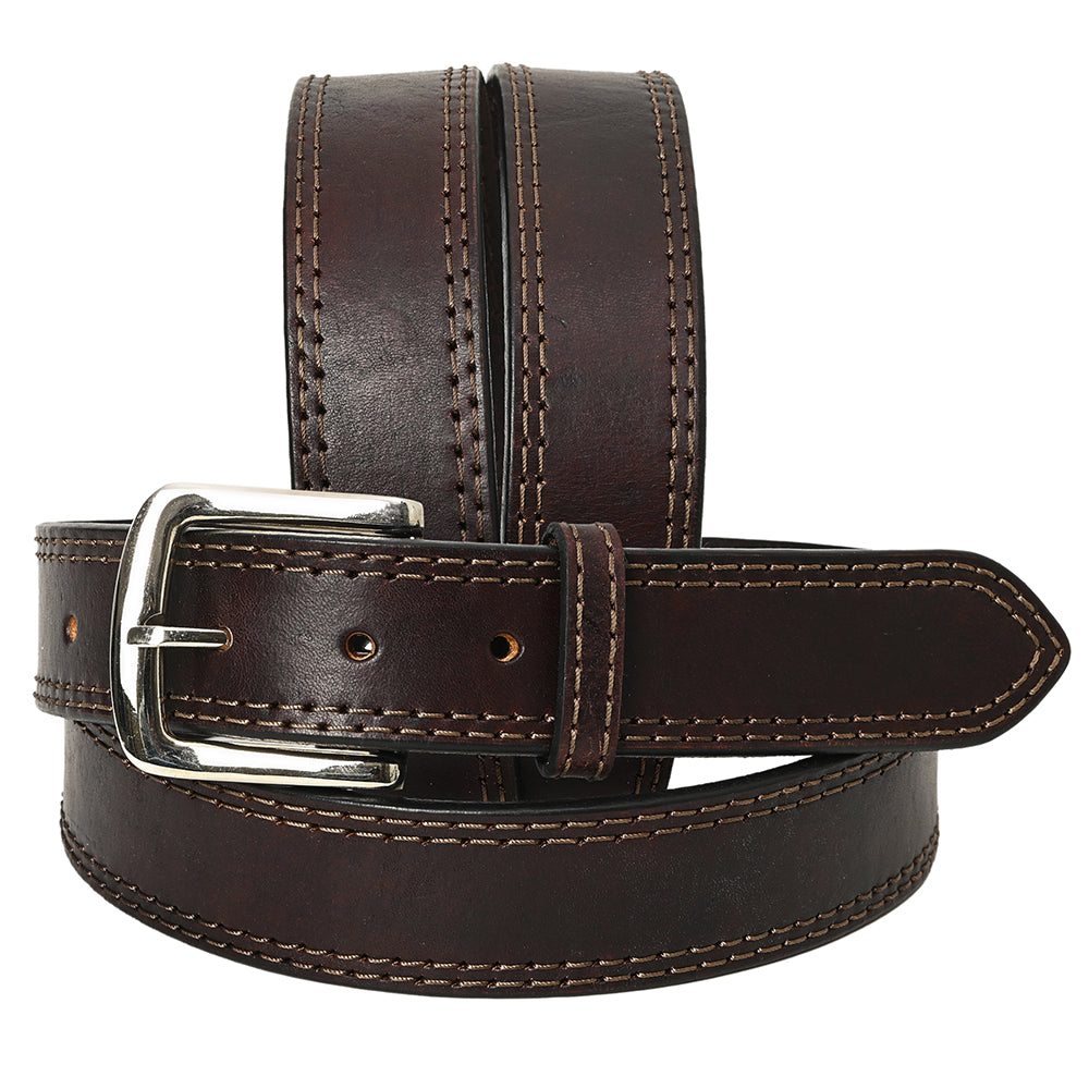 HILASON Western Genuine Leather Belt for Men Women Cowboy Cowgirl Handmade Unisex Full Grain Heavy Duty Tooled Belt for Jeans