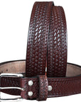 HILASON Western Genuine Leather Belt for Men Women Cowboy Cowgirl Handmade Unisex Full Grain Heavy Duty Tooled Belt for Jeans