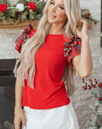 Beatriz Ruffle Short Sleeve PLUS Blouse