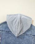 Olivia Hooded Raw Hem Jacket