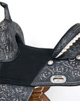 Hilason Western Horse Treeless Barrel Racing  American Leather Saddle