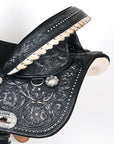 Hilason Western Horse Treeless Barrel Racing  American Leather Saddle
