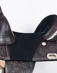 Hilason Western Horse Treeless Trail Barrel Racing American Leather Saddle