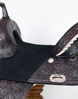 Hilason Western Horse Treeless Trail Barrel Racing American Leather Saddle
