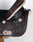 Hilason Western Horse Treeless Trail Barrel Racing American Leather Saddle
