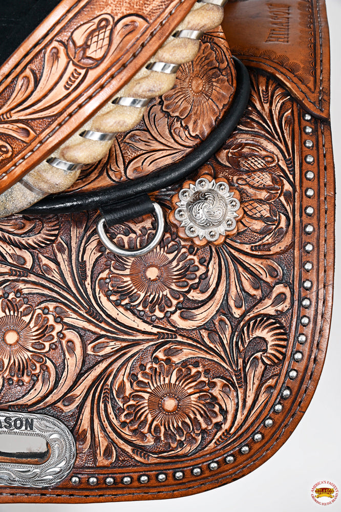 HILASON Treeless Western Trail Barrel Racing American Leather Saddle Dark Brown | Horse Saddle | Western Saddle | Treeless Saddle | Saddle for Horses | Horse Leather Saddle