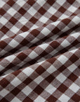 Gingham Plaid Zipped Cinched Waist Maxi Dress