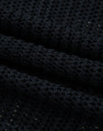 Solid Crochet Hollow-Out Sweater