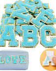 Black Self Adhesive Chenille Letters Patches