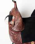 Hilason Western Horse Treeless Trail Barrel American Leather Saddle