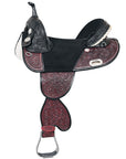 Hilason Treeless Western Horse Trail Barrel Racing American Leather Saddle