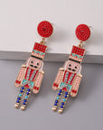 Tiana Beaded Christmas Nutcracker Earrings