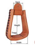 HILASON Horse Western Saddle Stirrup Oversize Rawhide Leather Pair| Rawhide Leather Stirrups | Oversize Horse Stirrups| Rawhide Covered Stirrups