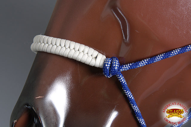 HILASON Western Horse Poly Rope Tied Adjustable Halter 8 Ft Lead Rope