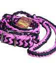 Hilason Braided Poly Barrel Racing Contest Reins Flat 1" X 8Ft Purple