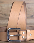 Unisex Full Grain Leather Belt With Vegetable Tanned Finish And Handcrafted Quality
