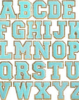 Blue Self Adhesive Chenille Letters Patches