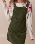 Alexis Front Pockets Corduroy Overall Dress.