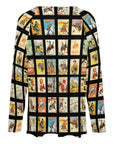 Baha Ranch Cowboy Collage Western Print Long Sleeve Top