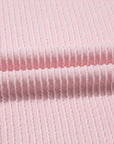 Colorblock Corded Knit Crew Neck Tee