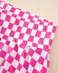Checker T-Shirt & High Waist Skort Set