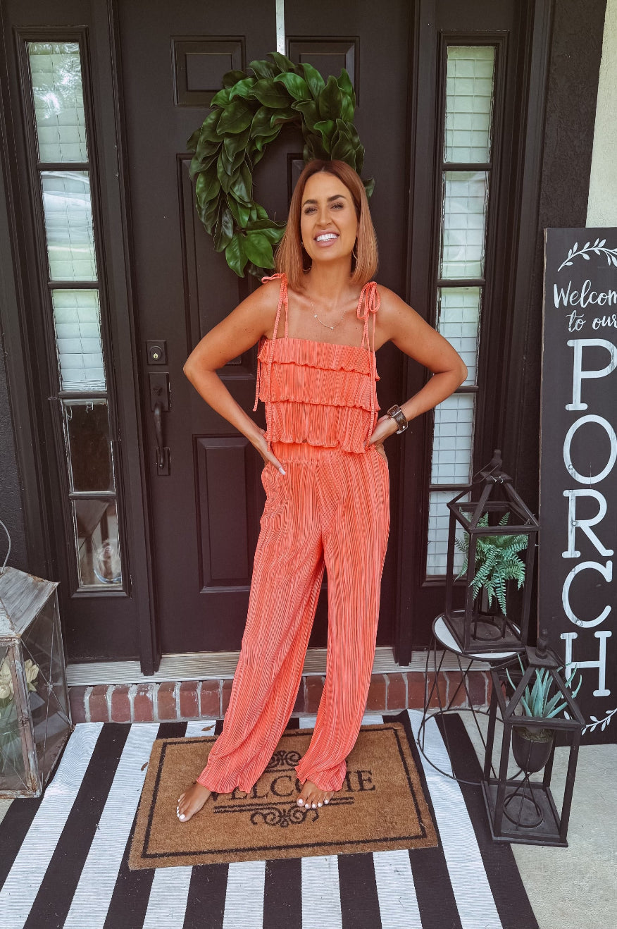 Coral Ruffle Set