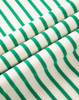 Stripe Contrast Detail Ruffle Short Sleeve Top
