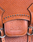 Soft Leather Equestrian Saddle Bag Featuring Tan Kote Finish And Storage Capacity