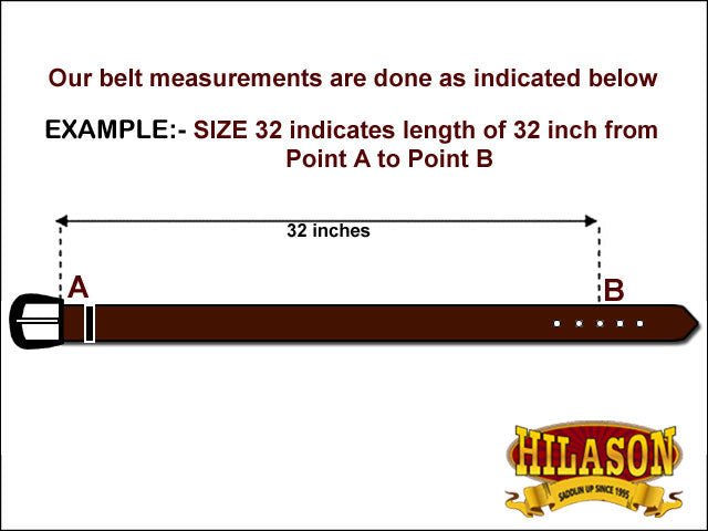 HILASON Western Genuine Leather Belt for Men Women Cowboy Cowgirl Handmade Unisex Full Grain Heavy Duty Jeans