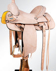 Western Horse Saddle American Leather Ranch Roping Cowboy Rough Out Tan Hilason