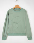 Flower Patchwork Raw Edge Drop Shoulder Top