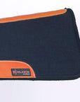 Hilason Western Wool Felt Horse Saddle Pad Grey W/ Cowhide Leather