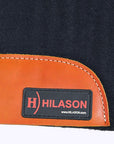 Hilason Western Wool Felt Horse Saddle Pad Grey W/ Cowhide Leather