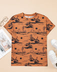 Western Desert Short Sleeve Knit Top