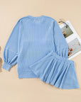 Corded Top and Ruffle Mini Skort Set