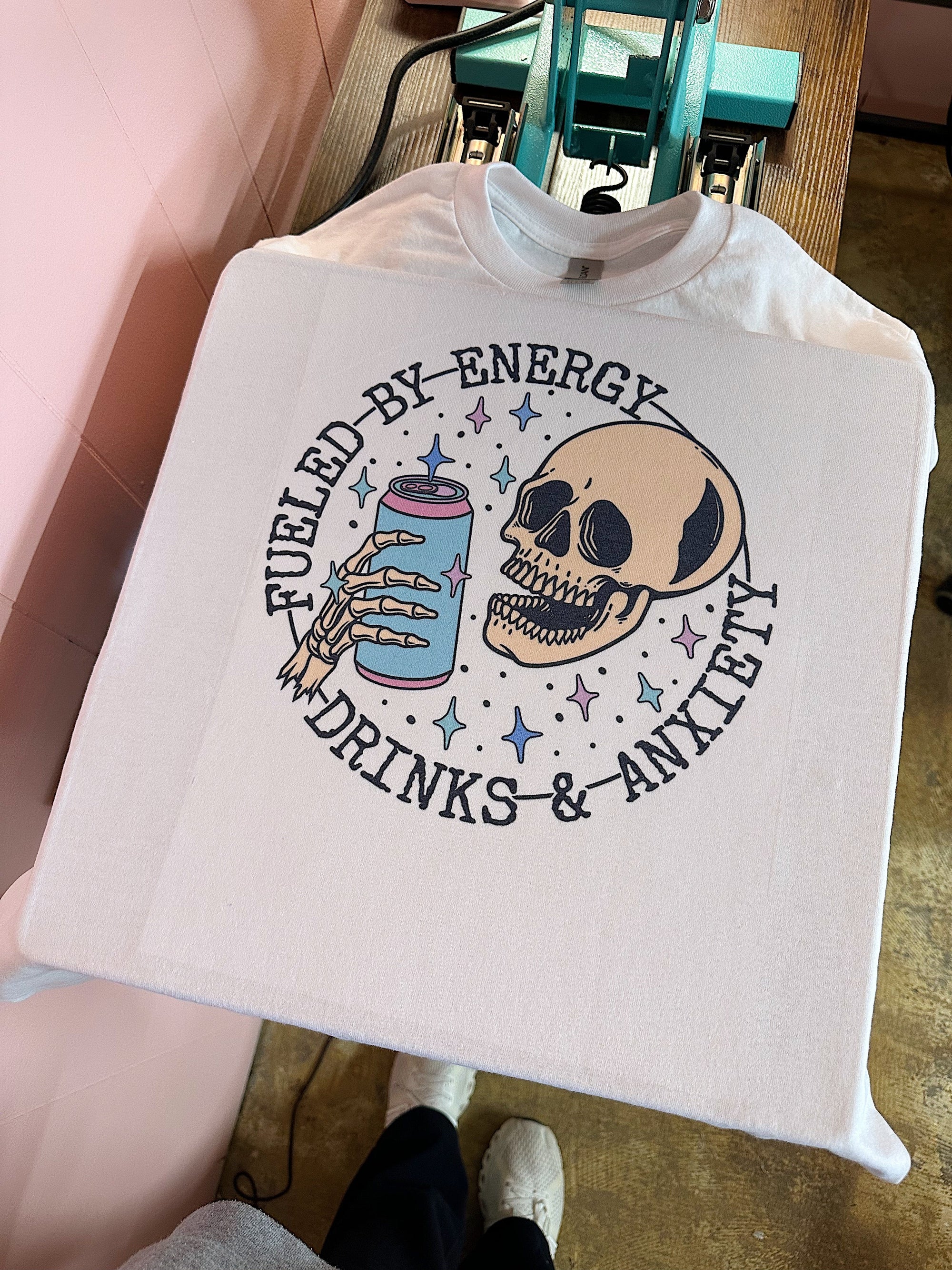 Energy Drinks &amp; Anxiety TEE or CREWNECK