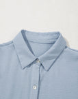 Arya Shirt Collar Button Up Puff Sleeve Tiered Dress