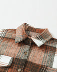 Plaid Flap Chest Pockets Shacket