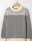 Kinley Pattern Lantern Sleeve Sweater