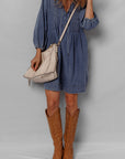 Autumn Tied Pleated Mini Dress