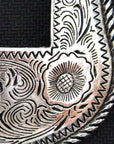 Hilason W. H. Tk. Die Cast Belt Buckle Silver Plt. Concho – Hilason