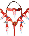 HILASON Western Horse Headstall Genuine American Leather Mahogany