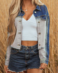 Kikki Detail Distress Denim Jacket