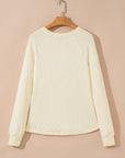 Soleil Knit Half Henley Top