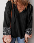 Poppy Textured Knit Drawstring Blouse